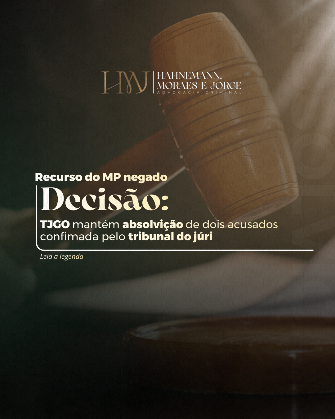 HMJ recurso do MP negado